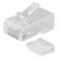 Konektor RJ45 pro UTP kabel (drát), bílý, 20 ks